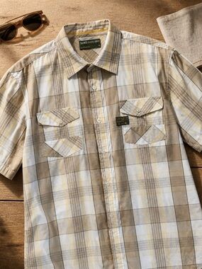 Ecko Unltd Plaid Short Sleeve Shirt Mens x large  Retro shirt